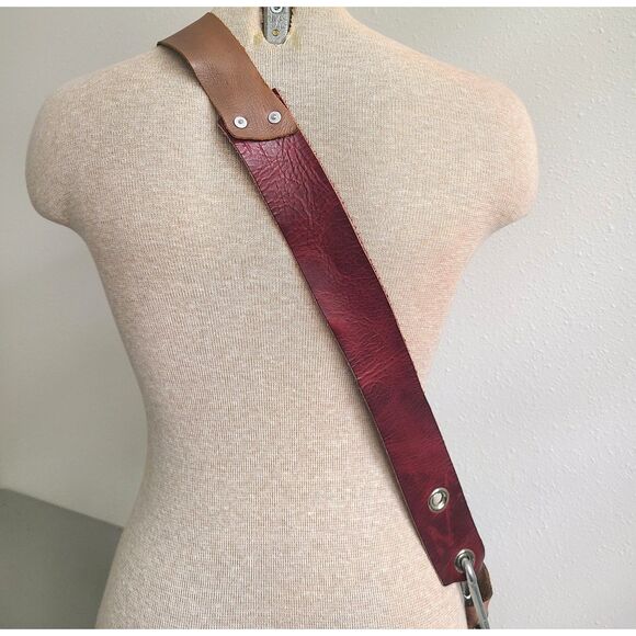 Handmade Rustic Leather Artisan Boho Crossbody Messenger Bag Satchel Hippie Punk - Picture 2 of 8